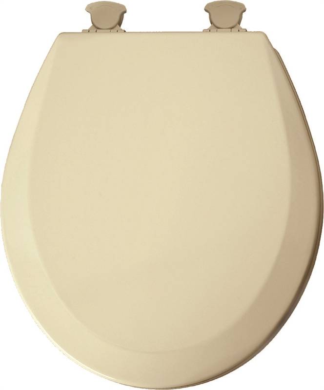 Mayfair Round Toilet Seat Closed Front Easy Clean Molded Wood Bone 46EC 006 
