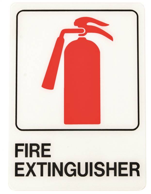 SIGN FIRE EXTNGR 5X7IN PLASTIC Case of