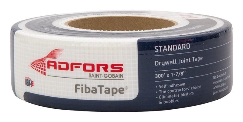 Saint-Gobain ADFORS FibaTape Standard White 1-7/8 in. x 300 ft.  Self-Adhesive Mesh Drywall Joint Tape FDW8665-U - The Home Depot
