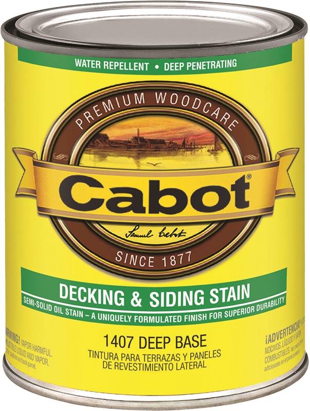 Cabot 1400 Oil Based SemiSolid Deck and Siding Stain, 1 qt Container, 400 500 sqft/gal