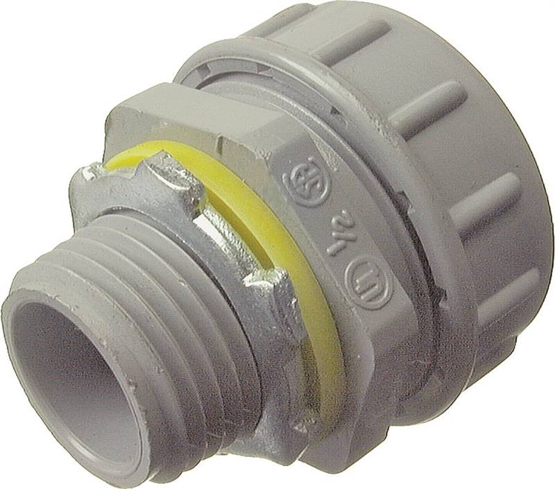 Halex Straight Liquid Tight Connector, 3/8 in, PVC