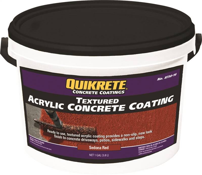 Quikrete 8730-16 Non-Slip Acrylic Concrete Coating, 1 gal Bottle