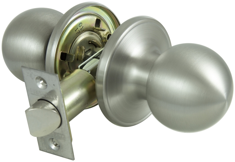 ProSource T3630V-PS Passage Door Lockset, Knob Handle, Metal, Stainless  Steel, 2-3/8 to 2-3/4 in Backset