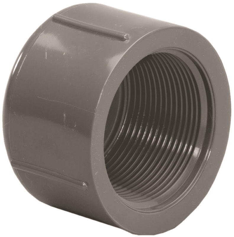 Genova 301658 Pipe Cap, 1 2 In, Fip, Sch 80, Pvc