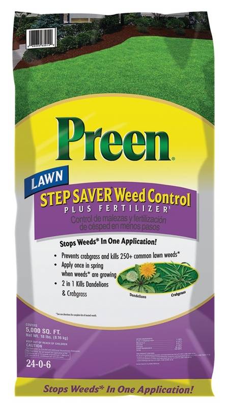 Preen 21 63914 Weed Control With Lawn Fertilizer 18 Lb 5000 Sq Ft Solid