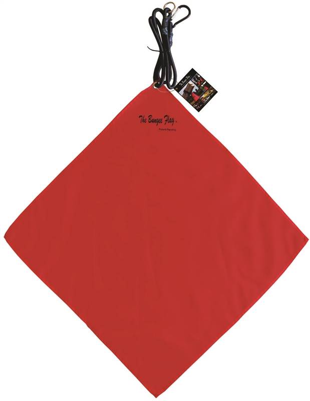 The Bungee Flag TCO00230 Heavy Duty Safety Flag With Bungee, 18 in W X