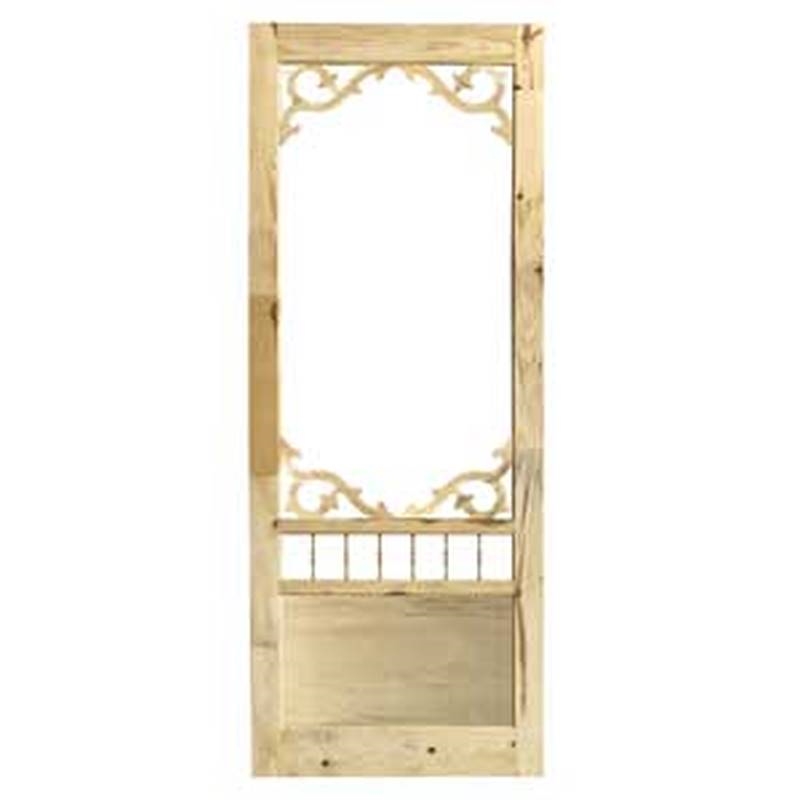 Colonial Elegance Cum32 R Screen Door 32 In W X 82 In H X 1 In T Pine Fiberglass Screen Natural