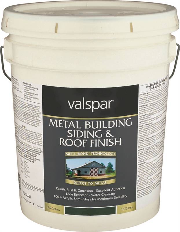 Valspar 27 4260 Metal Building Paint 5 Gal 300 Sq Ft Gal Classic Green   7291958 