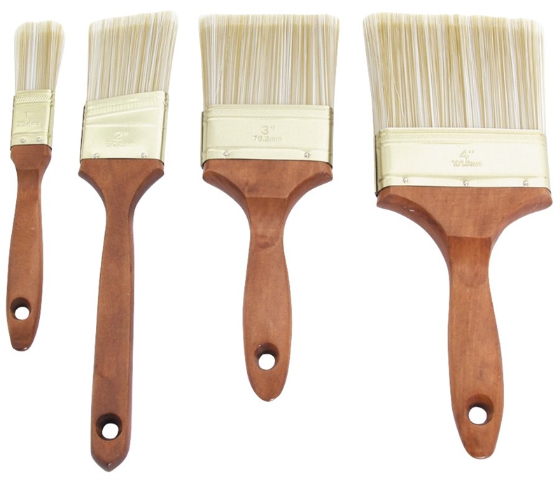 ProSource A 22040 Paint Brush Set, General-Purpose, 1, 2. 3, 4 in Brush, 4  -Brush