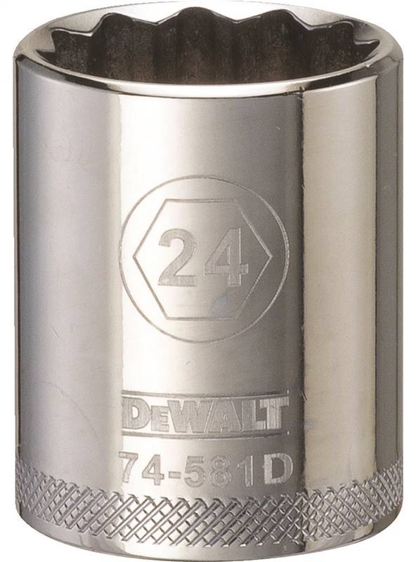 DeWalt DWMT74581OSP Socket, 1/2 in, 24 mm, 12 Point