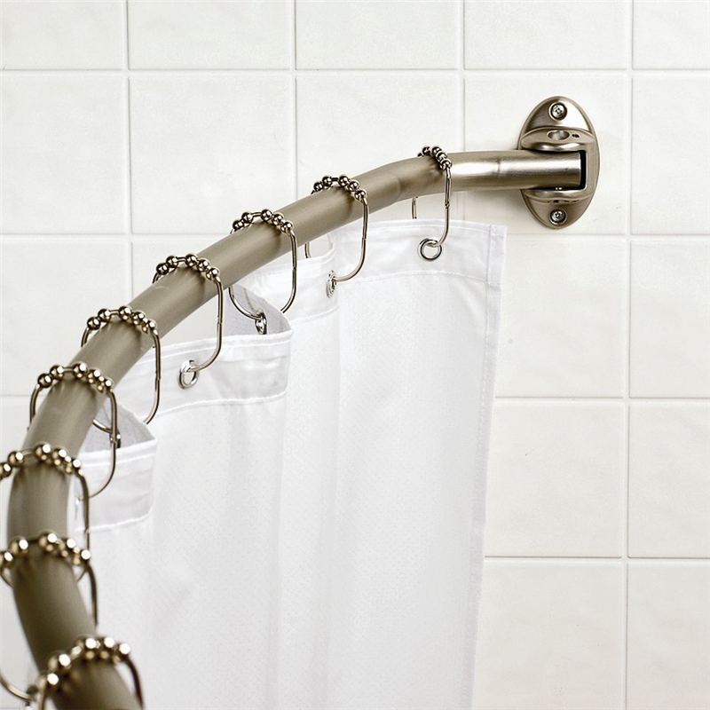 Wide Curved Shower Curtain Rod, Bathroom Shower Curtain Rod Curved
