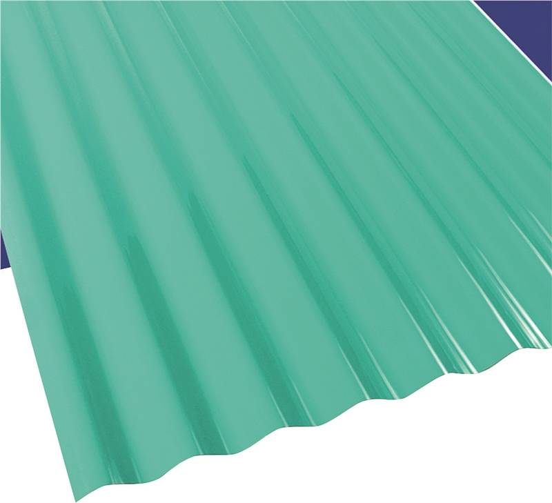 Sun-N-Rain 106622 Corrugated Roofing Panel, 26 in W x 8 ft L, Green ...