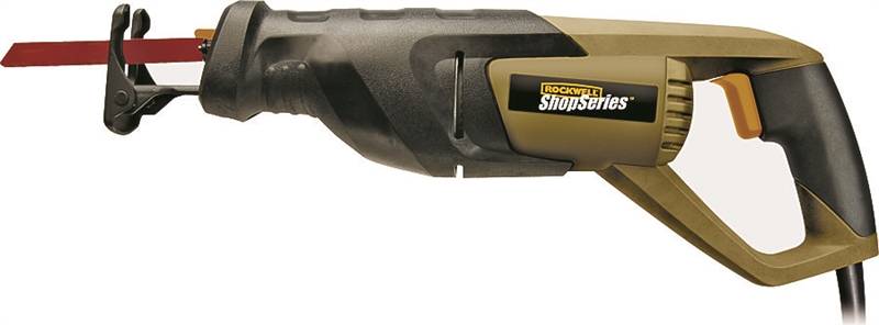 Rockwell Shop Corded Reciprocating Saw Kit, 120 V, A, 1-1/8 in Stroke,  2500 spm