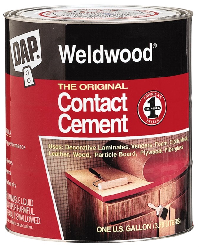 Weldwood 00272 Contact Cement, 1 qt, Bottle, Tan, Liquid