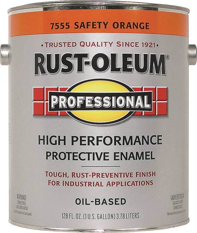Rustoleum Professional High Performance Oil Based Protective Enamel Paint Safety Orange - Rustoleum Oil Based Paint Gallon Colors