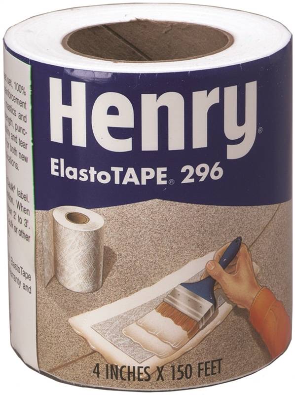 Henry HE296195 Nastro Rinforzato In Poliestere Per Riparazioni - 10,2 Cm X 45,7 M, Resistente, Colore Bianco