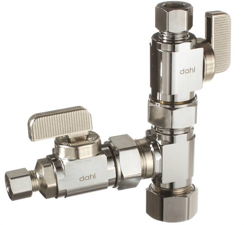 dahl E335000 1/4 Turn Straight ShutOff Valve, 5/8 x 3/8 x 1/4 in, OD