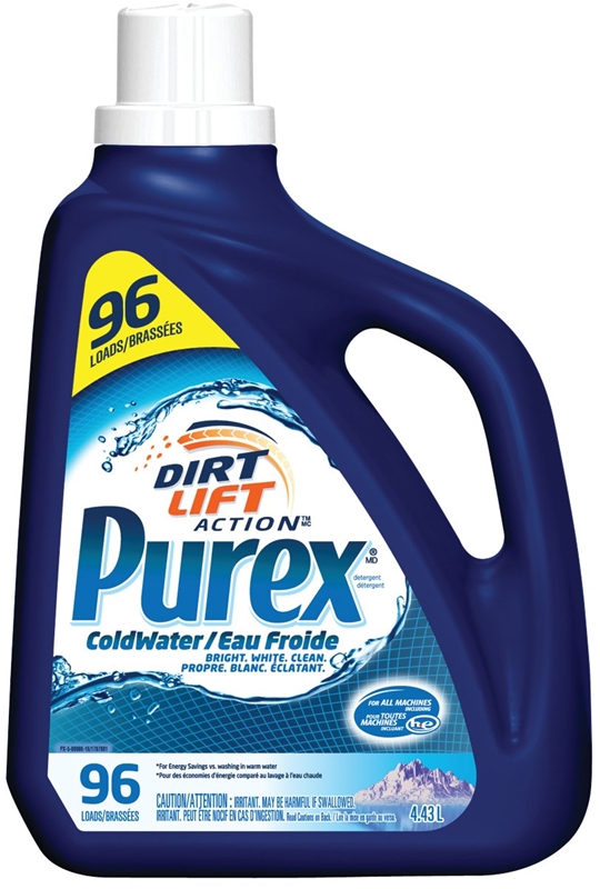 Purex ColdWater 1567977 Ultra Concentrate Laundry Detergent, 4.43 l, Clear,...