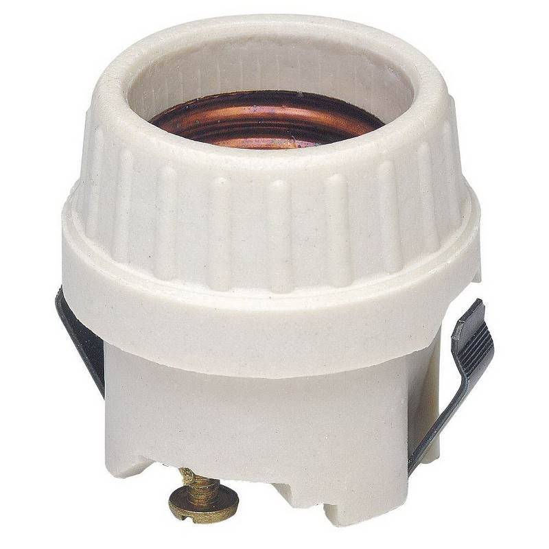 10 Leviton Snap-In Medium Base Porcelain Incandescent Lamp Holder Sockets 8875 