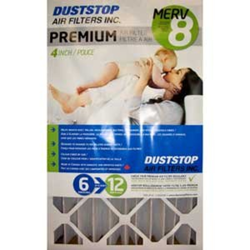 Duststop Premium Series DP-20254 Air Filter, Pleated, 4 in Thick, 25 in L, 20 in W, 8 MERV