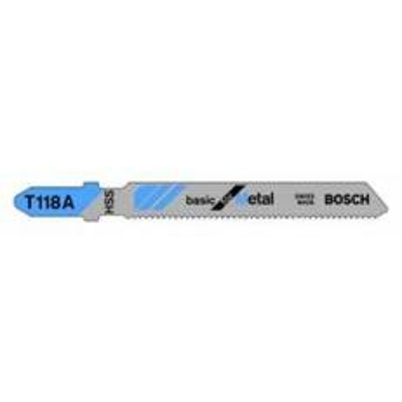 Bosch T218A Jig Saw Blade, 1/4 in W, 3-5/8 in L, 24 TPI