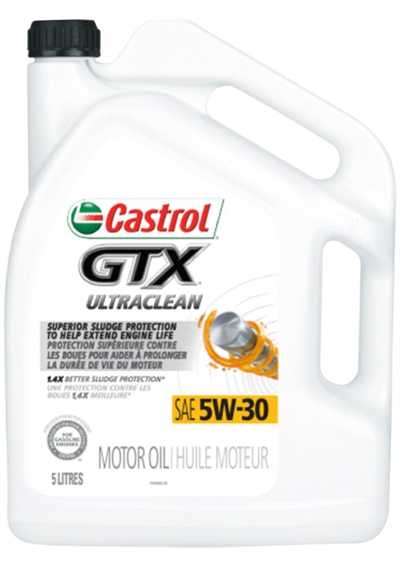 Castrol GTX ULTRACLEAN 000113A Motor Oil, 5W-30, 5 L Jug