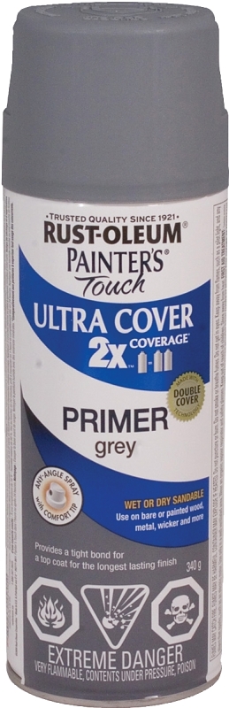 Painter's Touch Ultra Cover 262393 Ultra Cover Primer, Gray, Flat, 340 g