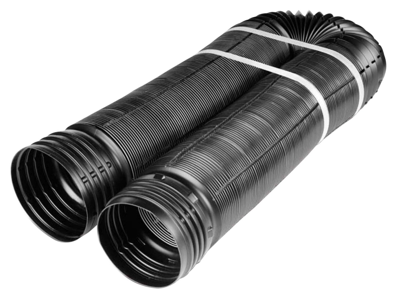 Euramax 50911 Drain Pipe Tubing, Perforated, 4 in, 12 ft L