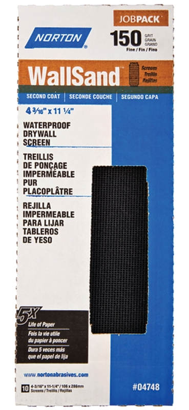 Norton 04748 Sanding Paper, 11-1/4 in L, 4-3/16 in W, 150 Grit, Fine