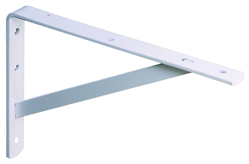 Knape & Vogt 208 WH 300 Shelf L-Bracket, 12 in L, Steel
