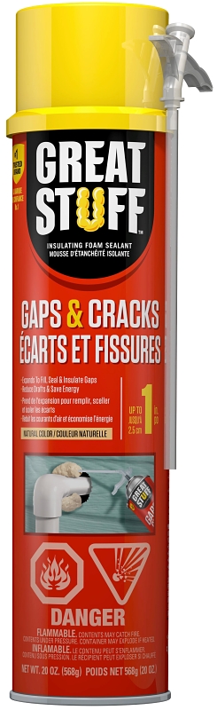 Great Stuff 157909 Insulating Foam Sealant, Cream, 20 oz, Can