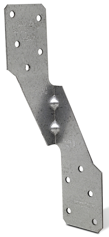 Simpson Strong-Tie H2.5A Hurricane Tie, 6 in L, 1-3/8 in W, Steel