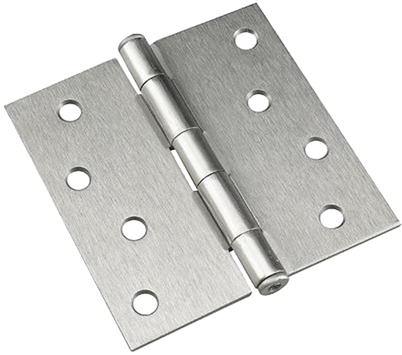 Onward 829XBC Butt Hinge, 4 in H Frame Leaf, 3/32 in Thick Frame Leaf, Steel, Zinc, Removable Pin, Full-Mortise Mounting