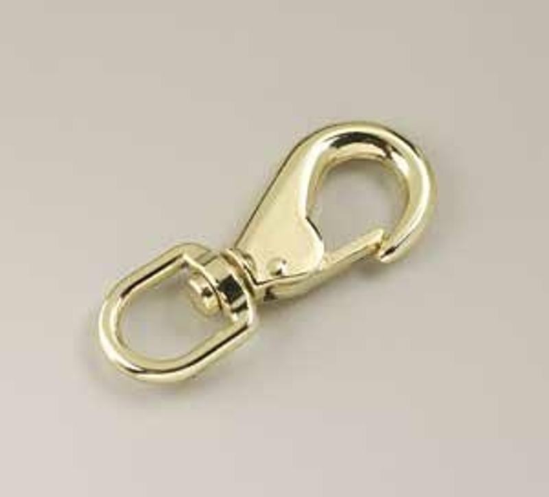 Onward 3522BB Bolt Snap, 5/8 in, 104 lb Working Load, Steel, Brass