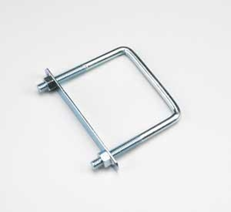 Onward 7242XBC Square U-Bolt, 3-3/4 in W Inside, 3/8 in Thread, Zinc, 1 PK