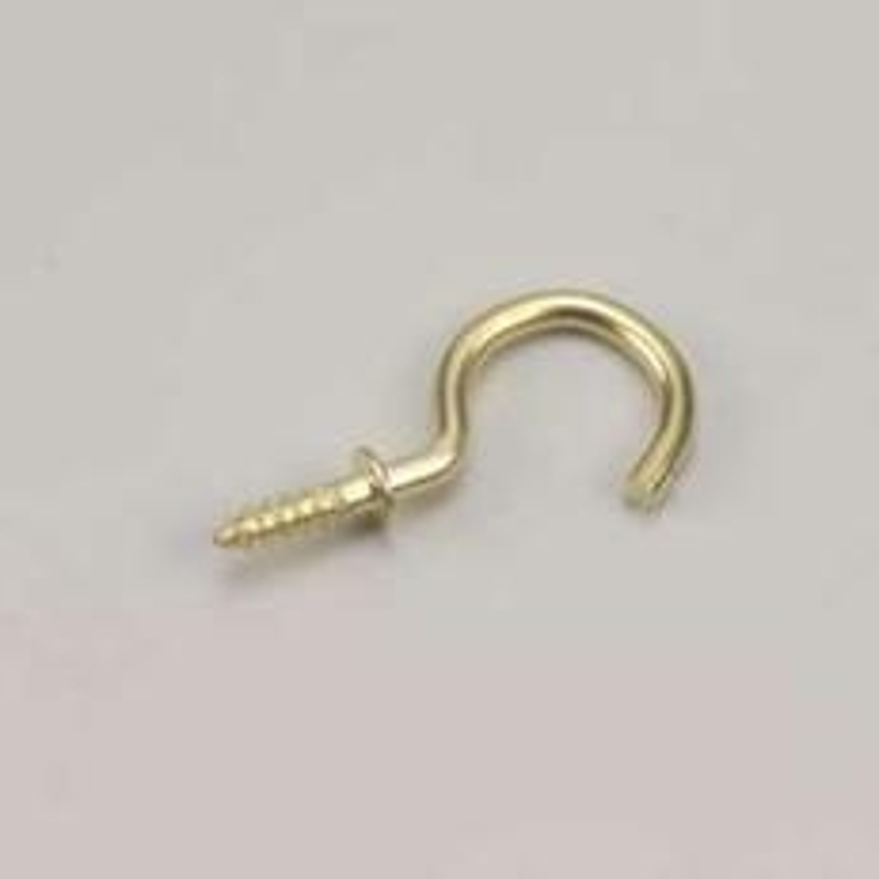 Onward 248BR Cup Hook, 47 mm L, Metal, Brass