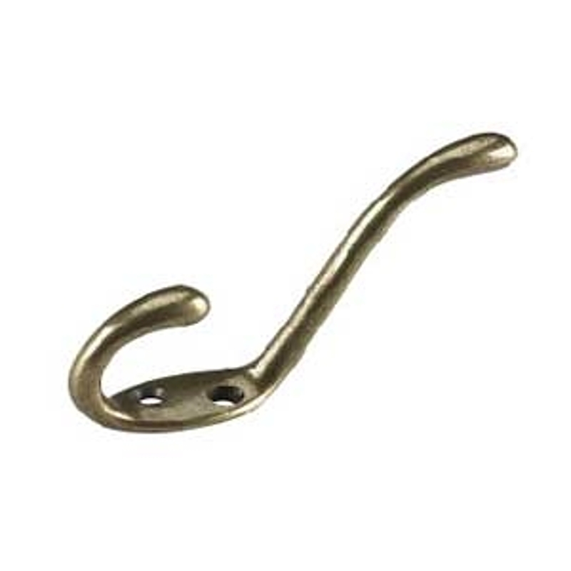 Onward 237ABV Heavy-Duty Coat Hook, 90 mm Projection, 118 mm H x 25 mm W Dimensions, 10 kg, 2-Hook, 1/BAG