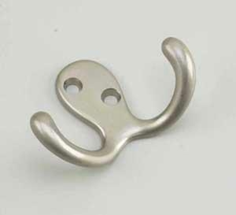 Onward 2235WV Series Wardrobe Hook, Wall Mounting, 1.85 in H x 2.79 in W Dimensions, White, 2-Hook, Metal