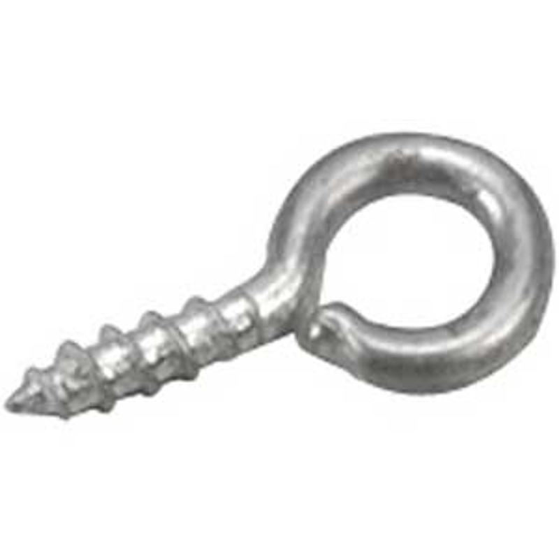 Onward 2502BR Screw Eye, 7/8 in L Thread, 15/64 in OAL, Steel, Brass