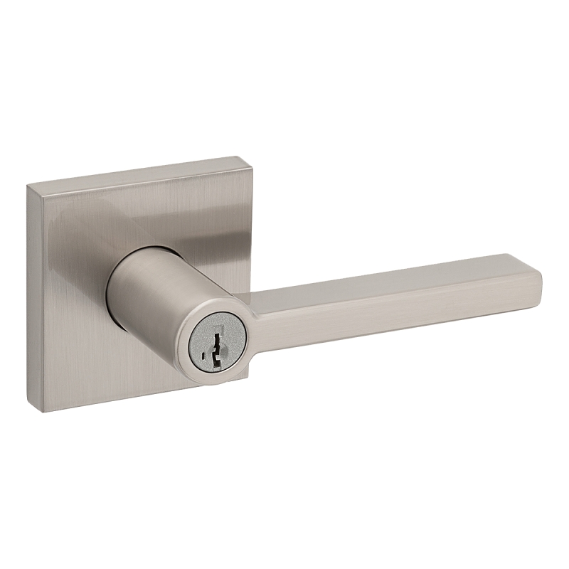 Weiser Halifax Series 9GLA5350-092 Entry Lever, Satin Nickel, Residential, Re-Key Technology: SmartKey, Universal Hand