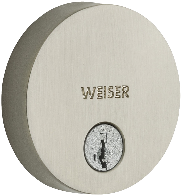 Weiser Uptown Series 9GD14710-018 Deadbolt, 1 Grade, Zinc, Satin Nickel, 2-3/8 to 2-3/4 in Backset, KW1 Keyway
