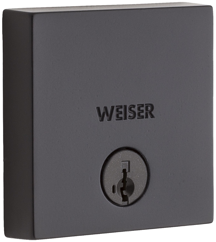 Weiser Downtown Series 9GD14710-023 Deadbolt, 1 Grade, Zinc, Matte Black, 2-3/8 to 2-3/4 in Backset, KW1 Keyway