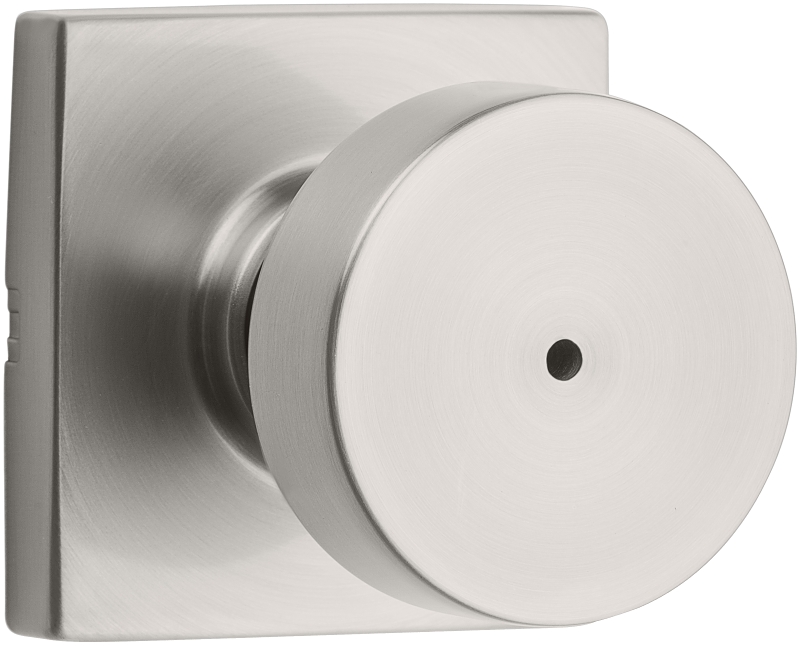 Weiser GA331 CBK15 SQT Privacy Door Knob, Zinc, Satin Nickel