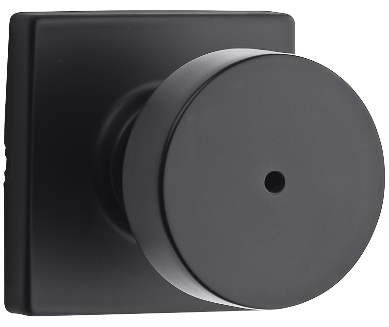 Weiser GA331 CBK514 SQT Privacy Door Knob, Zinc, Iron Black