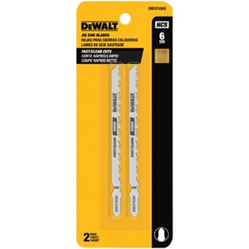 DeWALT DW3753H2 Jig Saw Blade, 6 TPI, HCS