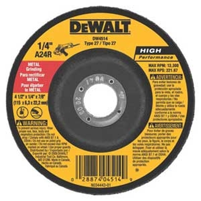 DEWALT DW4719 Grinding Wheel, 7 in Dia, 7/8 in Arbor