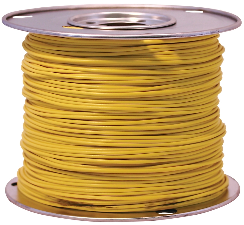 CCI 55672223 Primary Wire, 10 AWG Wire, 1-Conductor, 60 VDC, Copper Conductor, Yellow Sheath, 100 ft L