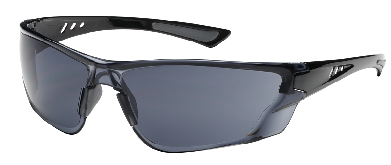 Safety Works SWX00421 Safety Glasses, Gray Lens, Black Frame, Scratch-Resistant Lens