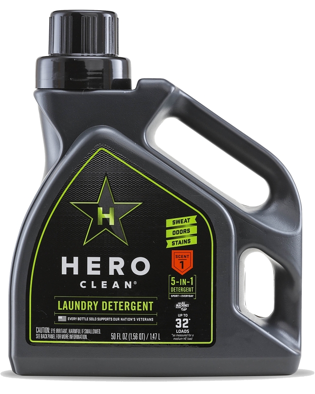 Hero Clean 704400401 Laundry Detergent, 50 oz, Liquid, Juniper