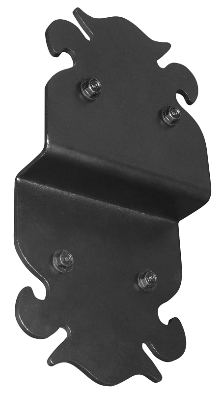 Nuvo Iron P2B6 Post to Beam Support, 6 in H, Black, Galvanized/Powder-Coated, 2 PK